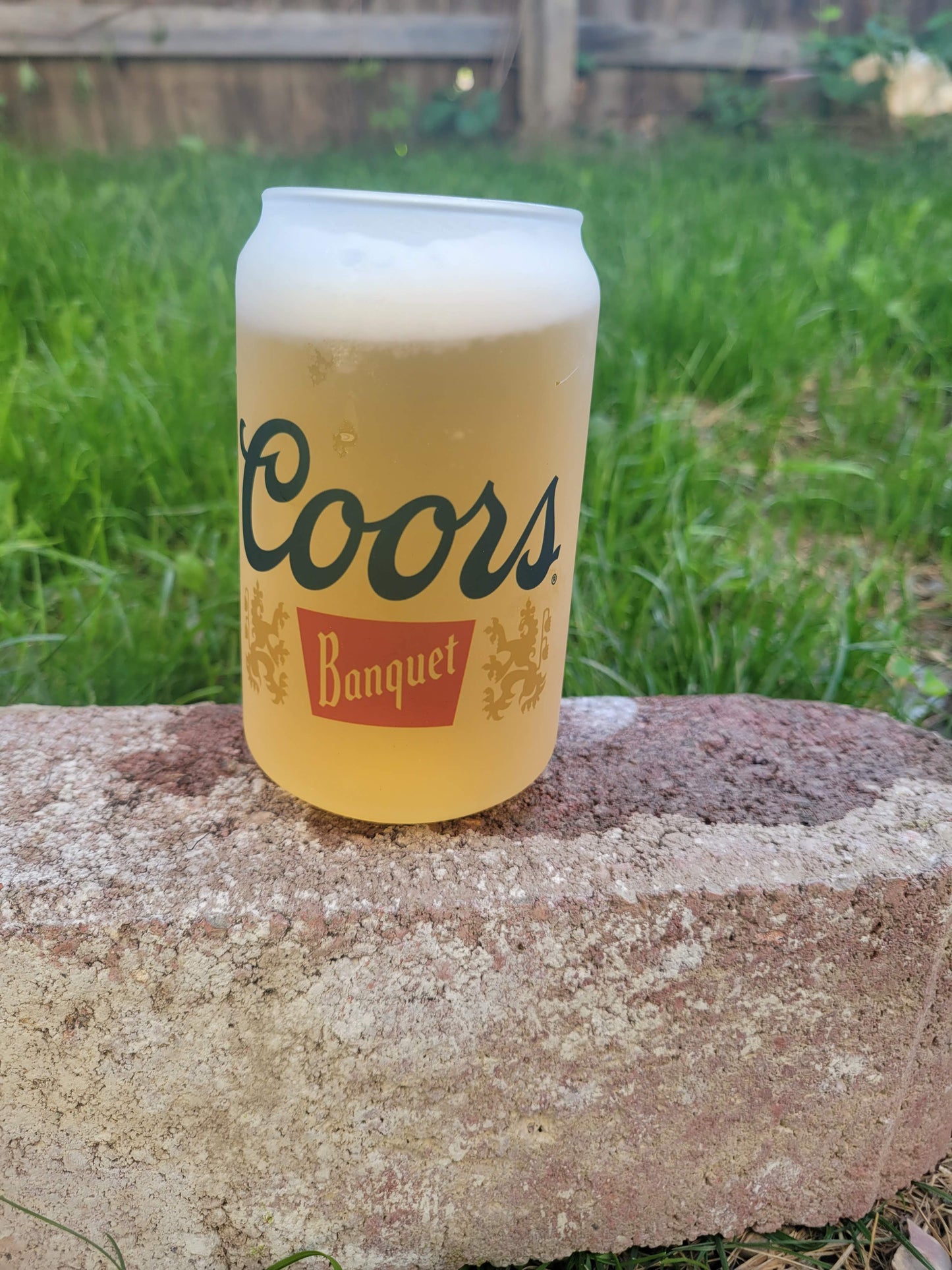 12oz Frosted Beer Glass