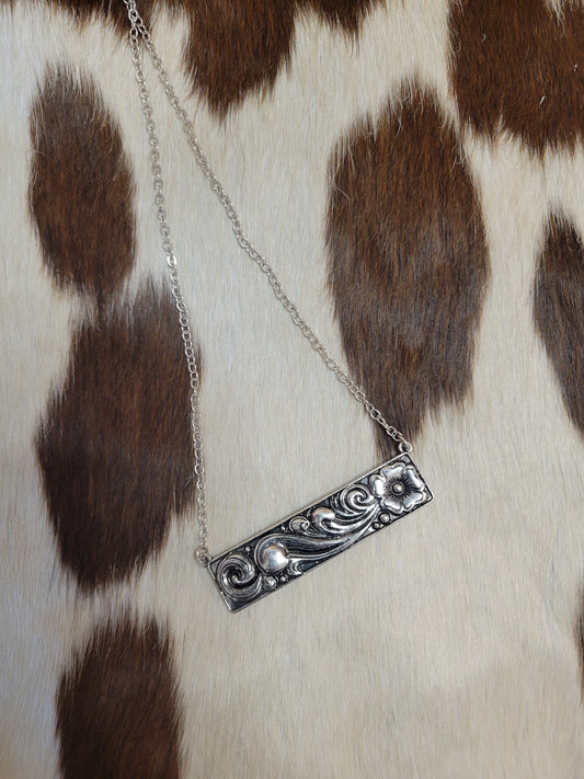 Stamped Bar Necklace