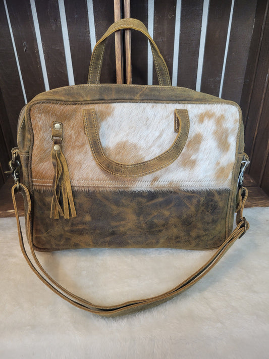 Leather and Cowhide Computer Bag