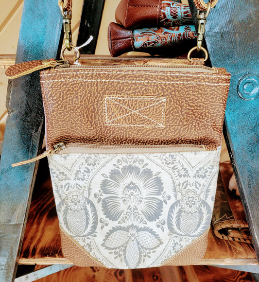 Canvas and Leather Crossbody