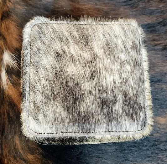 Cowhide and Leather Jewelry Box