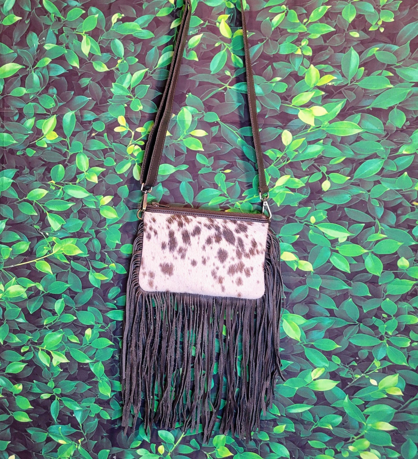Leather and Cowhide Mini Crossbody