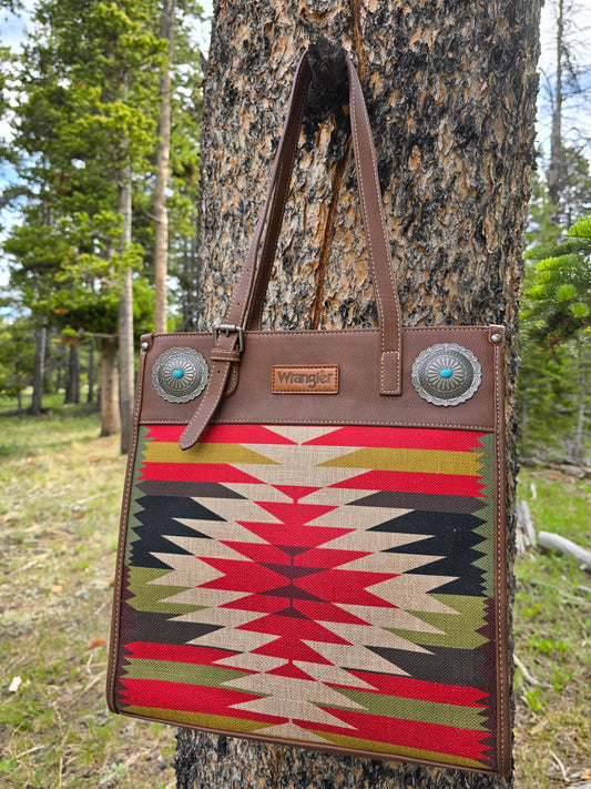 Wrangler Red Aztec Bag