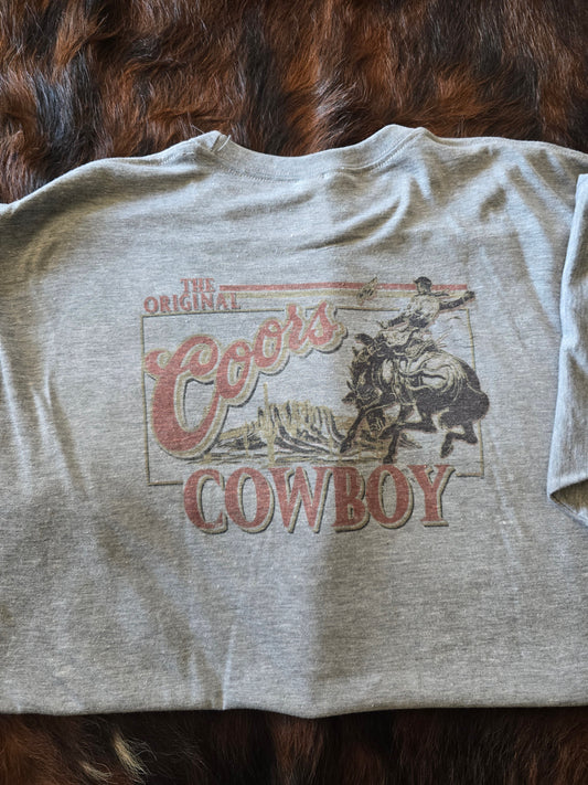 "Coors Cowboy" Gray Tee