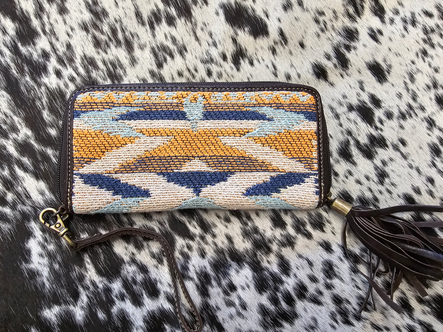 Blue Stitch Clutch