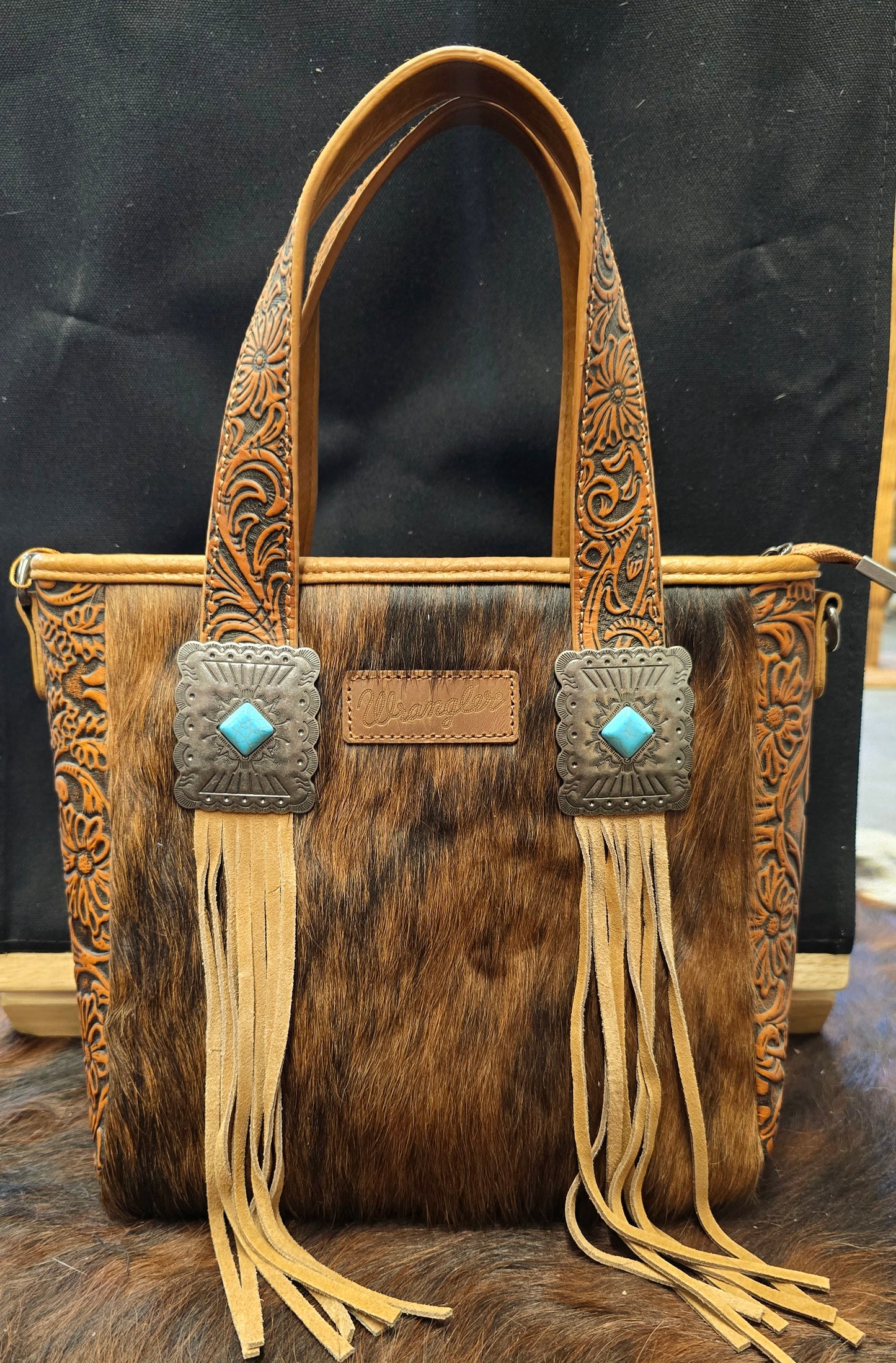 Wrangler Cowhide & Leather Purse