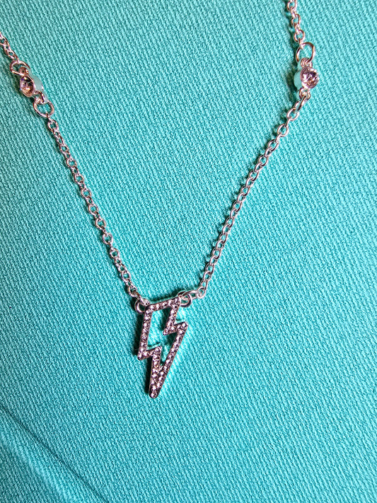 Faux Diamond Pendant Necklace