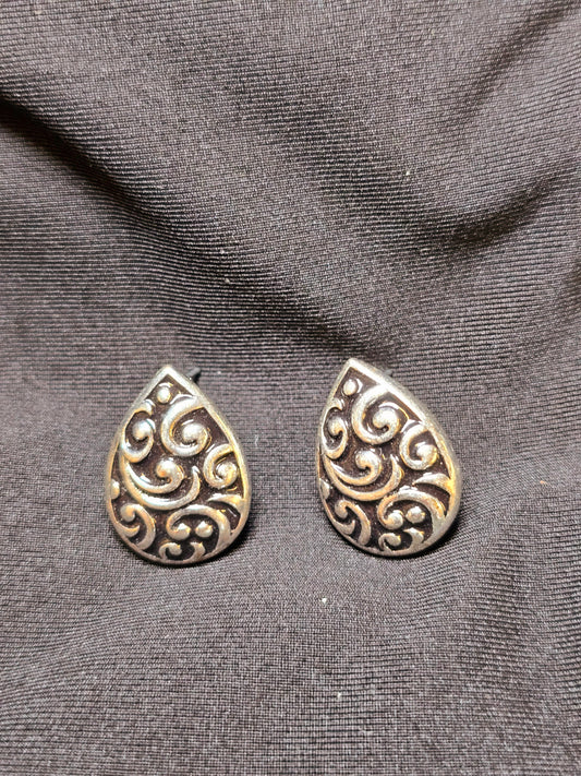 Small Teardrop Silver Earrings