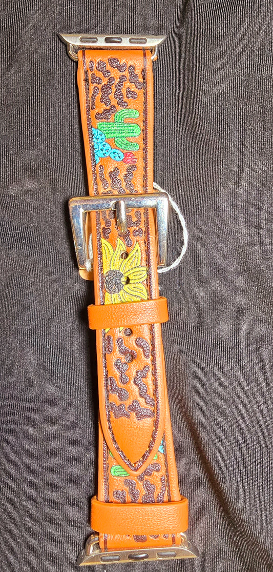 Sunflower And Cactus Apple Watch Band